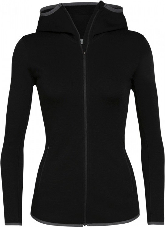 Icebreaker Womens Elemental LS Zip Hood Icebreaker Womens Elemental LS Zip Hood Farbe / color: black ()