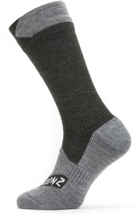 Sealskinz Waterproof All Weather Mid Length Sock Sealskinz Waterproof All Weather Mid Length Sock Farbe / color: black/grey marl ()