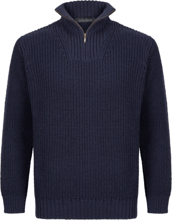 IrelandsEye Reefer Ribbed Zip Neck Sweater Men IrelandsEye Reefer Ribbed Zip Neck Sweater Men Farbe / color: navy ()