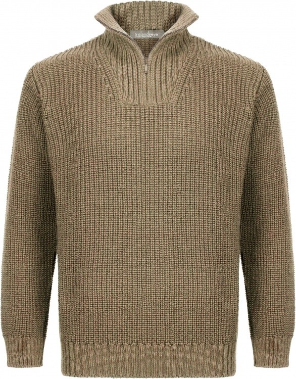 IrelandsEye Reefer Ribbed Zip Neck Sweater Men IrelandsEye Reefer Ribbed Zip Neck Sweater Men Farbe / color: silver marl ()
