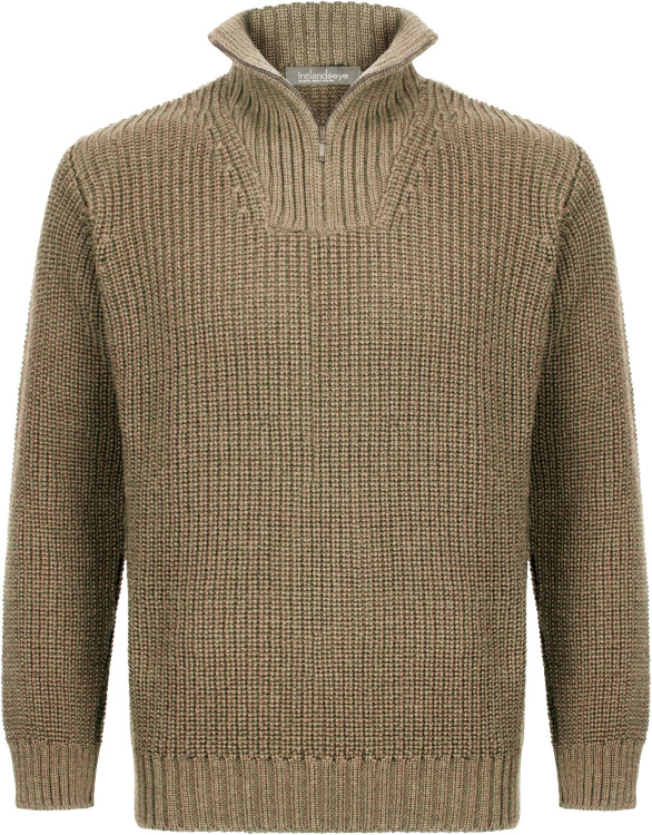 IrelandsEye Reefer Ribbed Zip Neck Sweater Men IrelandsEye Reefer Ribbed Zip Neck Sweater Men Farbe / color: silver marl ()