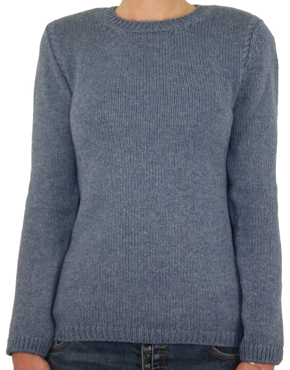 IrelandsEye Lahinch Jersey Cable Round Neck Sweater Women IrelandsEye Lahinch Jersey Cable Round Neck Sweater Women Farbe / color: blue wave ()