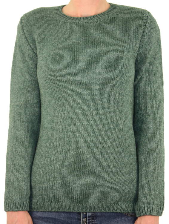 IrelandsEye Lahinch Jersey Cable Round Neck Sweater Women IrelandsEye Lahinch Jersey Cable Round Neck Sweater Women Farbe / color: seafoam green ()