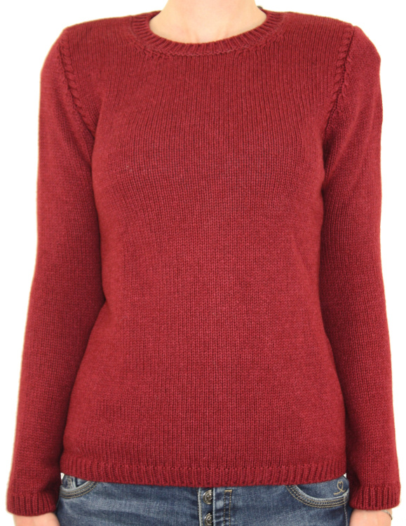 IrelandsEye Lahinch Jersey Cable Round Neck Sweater Women IrelandsEye Lahinch Jersey Cable Round Neck Sweater Women Farbe / color: sunrise red ()