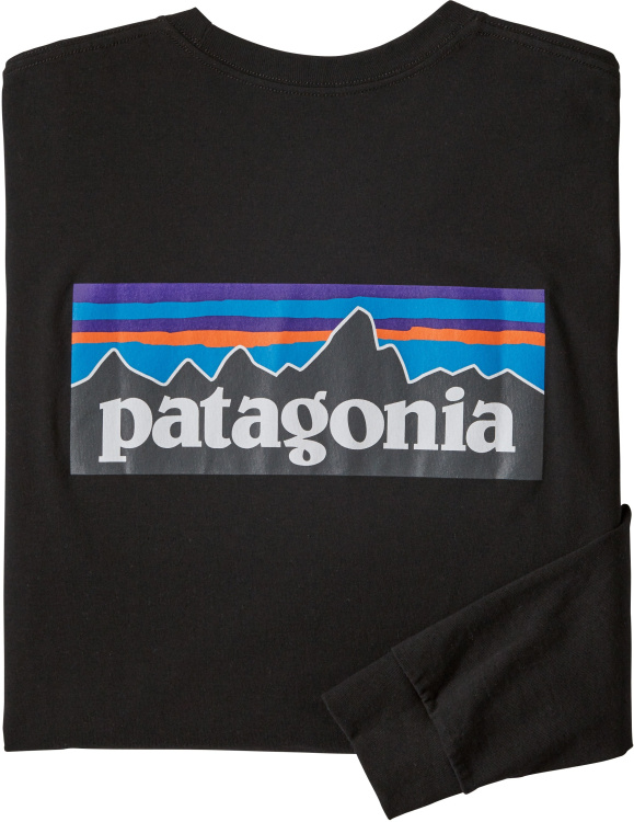 Patagonia Mens LS P-6 Logo Responsibili-Tee Patagonia Mens LS P-6 Logo Responsibili-Tee Farbe / color: black ()