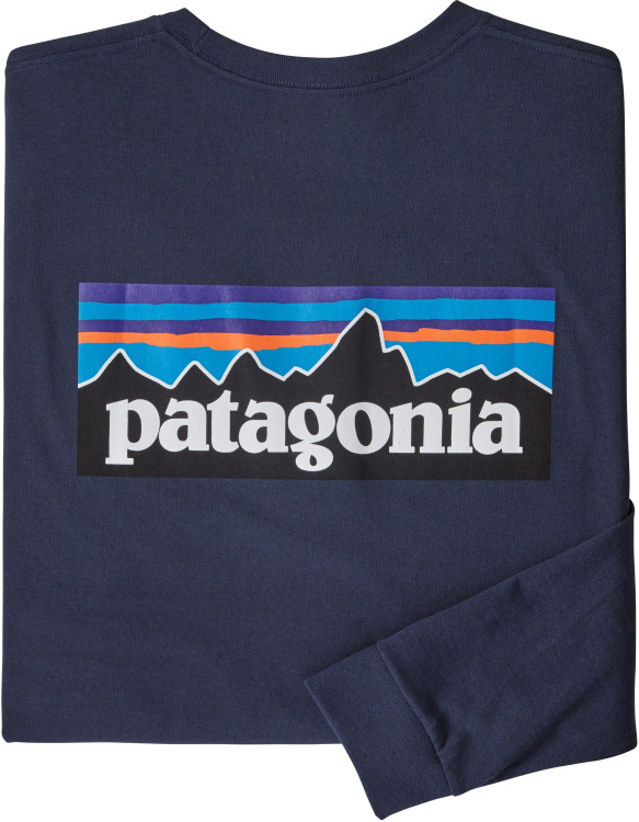 Patagonia Mens LS P-6 Logo Responsibili-Tee Patagonia Mens LS P-6 Logo Responsibili-Tee Farbe / color: classic navy ()