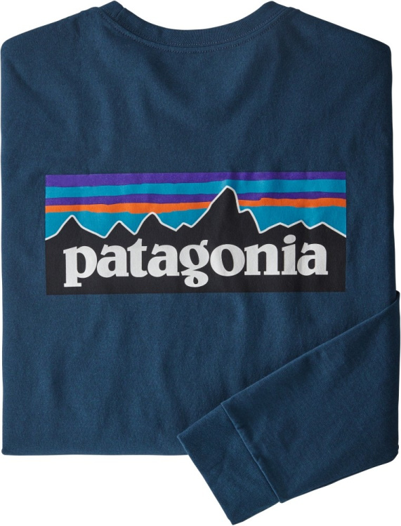 Patagonia Mens LS P-6 Logo Responsibili-Tee Patagonia Mens LS P-6 Logo Responsibili-Tee Farbe / color: crater blue ()