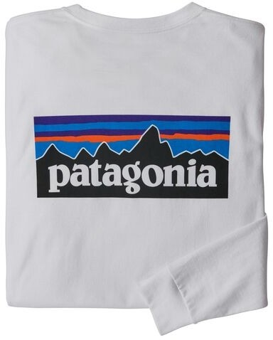 Patagonia Mens LS P-6 Logo Responsibili-Tee Patagonia Mens LS P-6 Logo Responsibili-Tee Farbe / color: white ()