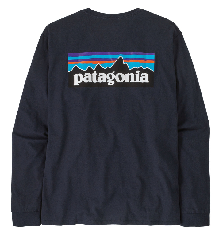 Patagonia Mens LS P-6 Logo Responsibili-Tee Patagonia Mens LS P-6 Logo Responsibili-Tee Farbe / color: new navy ()