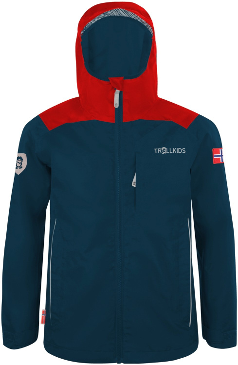 Trollkids Kids Bergen Jacket Trollkids Kids Bergen Jacket Farbe / color: bright red/mystic blue ()