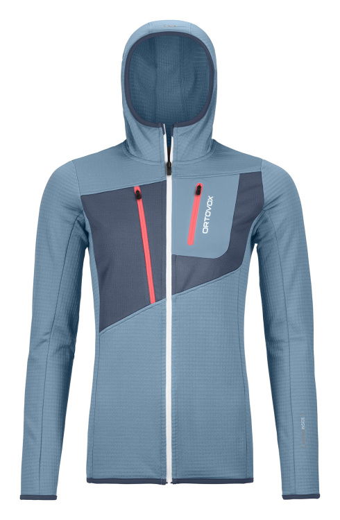 Ortovox Merino Fleece Grid Hoody Women Ortovox Merino Fleece Grid Hoody Women Farbe / color: light blue () Ortovox Merino Fleece Grid Hoody Women Ortovox Merino Fleece Grid Hoody Women Farbe / color: light blue ()