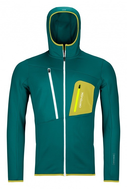 Ortovox Merino Fleece Grid Hoody Ortovox Merino Fleece Grid Hoody Farbe / color: pacific green ()