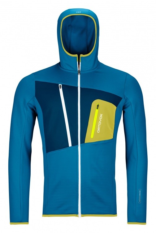 Ortovox Merino Fleece Grid Hoody Ortovox Merino Fleece Grid Hoody Farbe / color: heritage blue ()