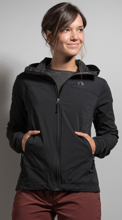 Tatonka Lajus Womens Hooded Jacket Tatonka Lajus Womens Hooded Jacket Farbe / color: dark black ()