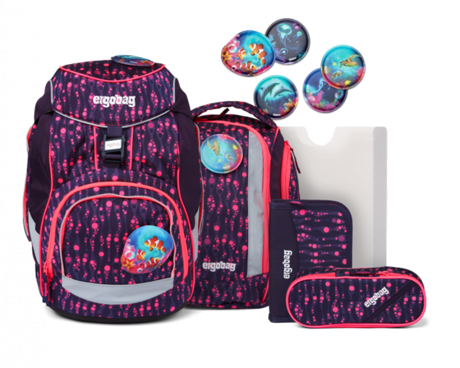 Fond of Bags ergobag pack-Set Lumi 6-tlg. Fond of Bags ergobag pack-Set Lumi 6-tlg. Farbe / color: Bärmuda Viereck ()
