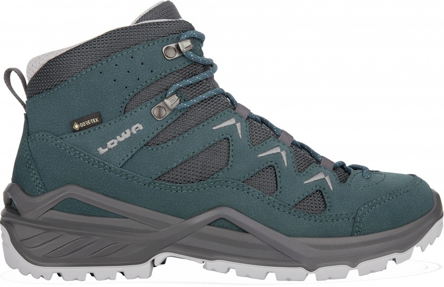 LOWA Sirkos Evo GTX Mid Women LOWA Sirkos Evo GTX Mid Women Farbe / color: petrol/silber ()