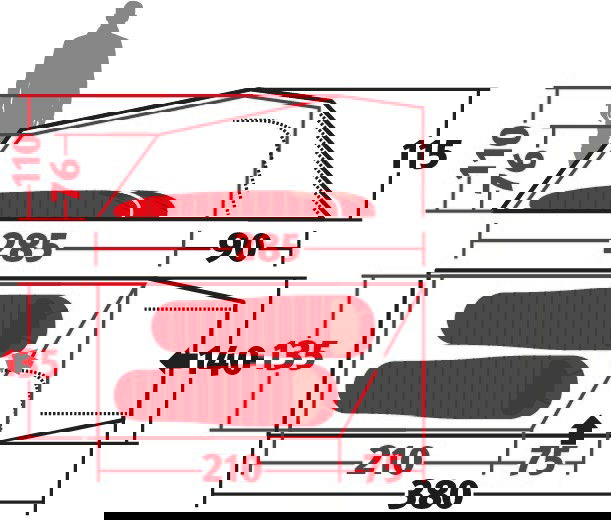 Maße (2 Pers.) / Dimensions (2 pers.)