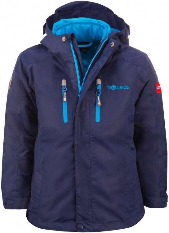 Trollkids Kids Hammerfest Jacket XT 3in1 Trollkids Kids Hammerfest Jacket XT 3in1 Farbe / color: navy/light turquoise ()