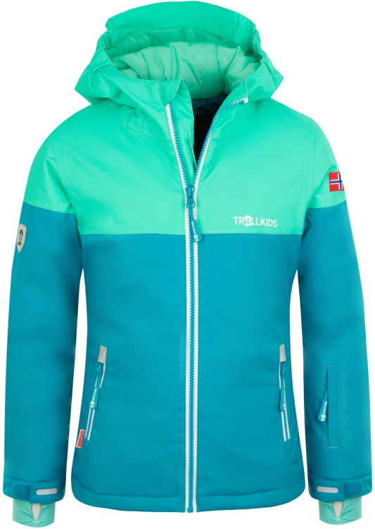 Trollkids Girls Hallingdal Jacket Trollkids Girls Hallingdal Jacket Farbe / color: light petrol/dark mint/white ()