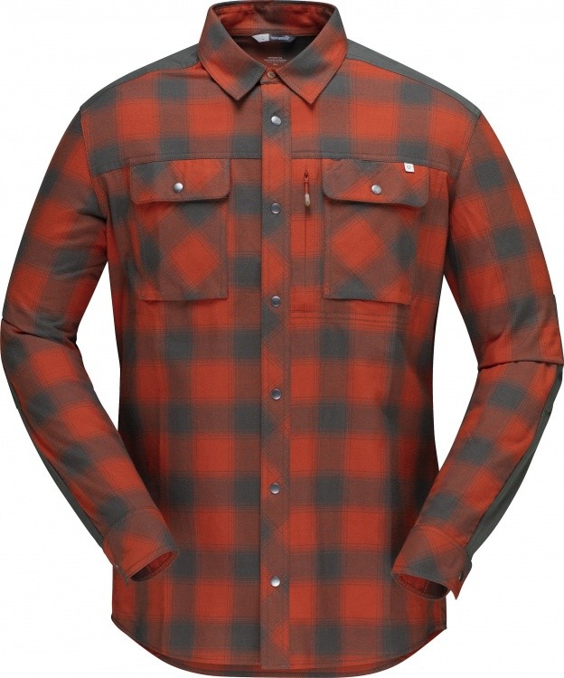 Norrona Svalbard Flannel Shirt Men Norrona Svalbard Flannel Shirt Men Farbe / color: rooibos tea/slate grey ()