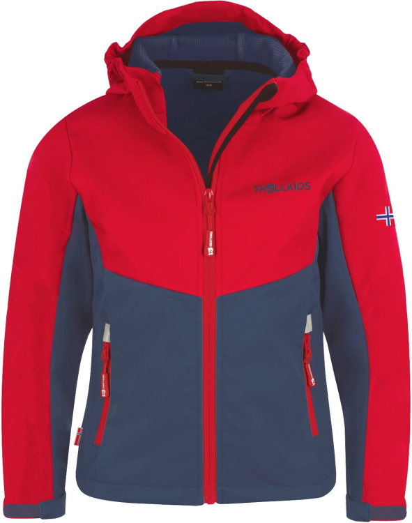 Trollkids Kids Kristiansand Jacket Trollkids Kids Kristiansand Jacket Farbe / color: bright red/mystic blue ()