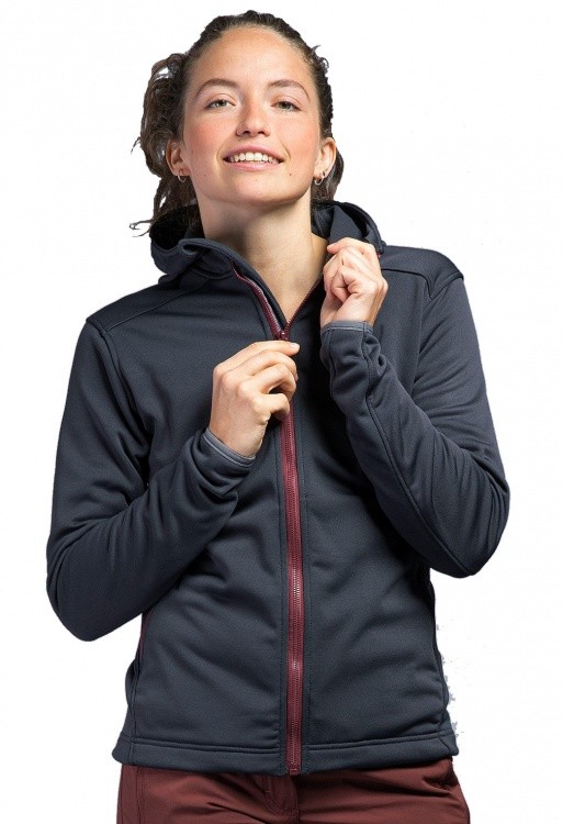 Tatonka Lhys Womens Hooded Jacket Tatonka Lhys Womens Hooded Jacket Farbe / color: darkest grey ()