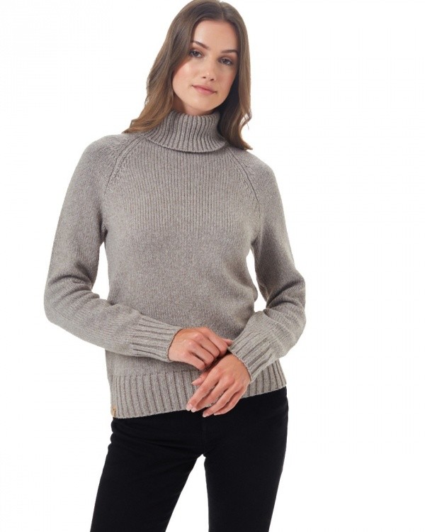 Tentree Womens Highline Wool Turtleneck Sweater Tentree Womens Highline Wool Turtleneck Sweater Farbe / color: desert taupe heather ()