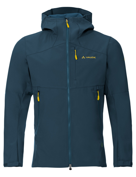 VAUDE Mens Roccia Softshell Jacket II VAUDE Mens Roccia Softshell Jacket II Farbe / color: dark sea/yellow ()