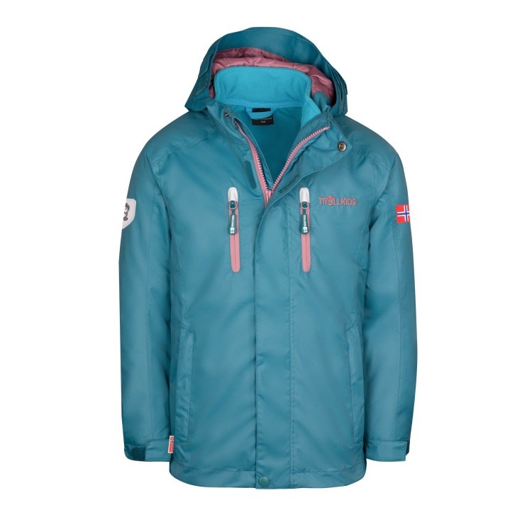 Trollkids Kids Myrdal 3in1 Jacket Pro Trollkids Kids Myrdal 3in1 Jacket Pro Farbe / color: teal/glac. green/orchid ()