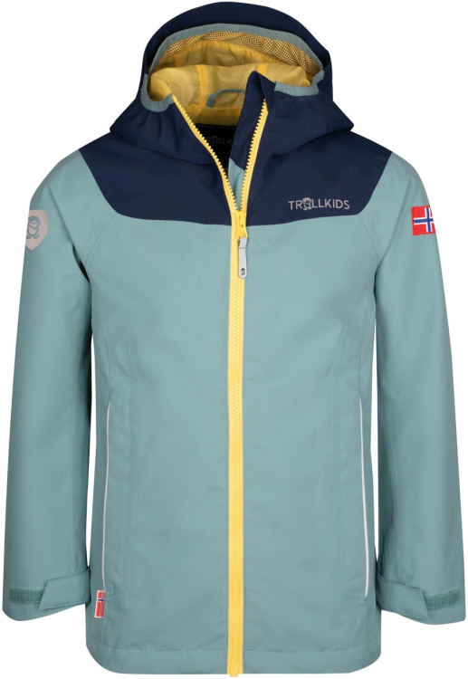 Trollkids Girls Bergen Jacket Trollkids Girls Bergen Jacket Farbe / color: glac.green/navy/lemon ()