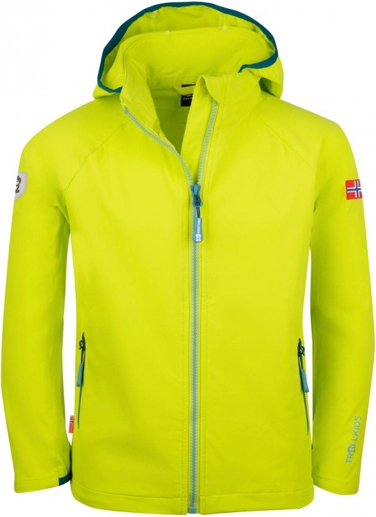 Trollkids Kids Kvalvika Jacket Trollkids Kids Kvalvika Jacket Farbe / color: lime/dolphin blue ()