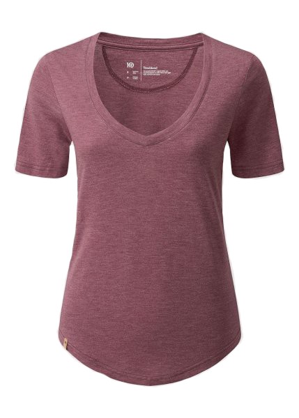 Tentree Womens Treeblend V-Neck T-Shirt Tentree Womens Treeblend V-Neck T-Shirt Farbe / color: crushed berry hthr ()