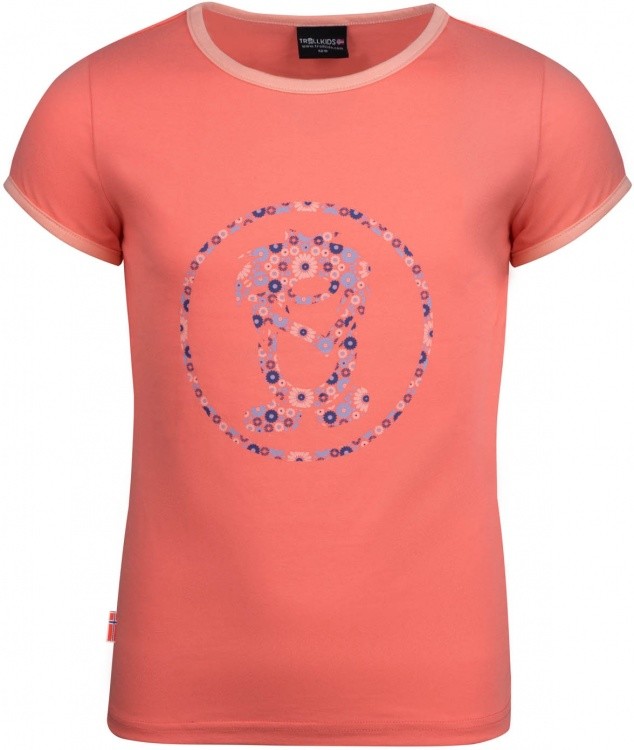 Trollkids Girls Flower Troll T-Shirt Trollkids Girls Flower Troll T-Shirt Farbe / color: coral rose/apricot ()