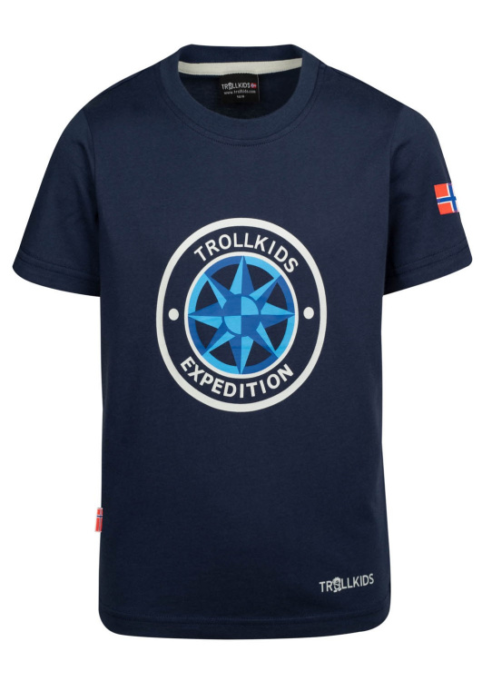 Trollkids Kids Windrose T-Shirt Trollkids Kids Windrose T-Shirt Farbe / color: navy/cloudy grey ()