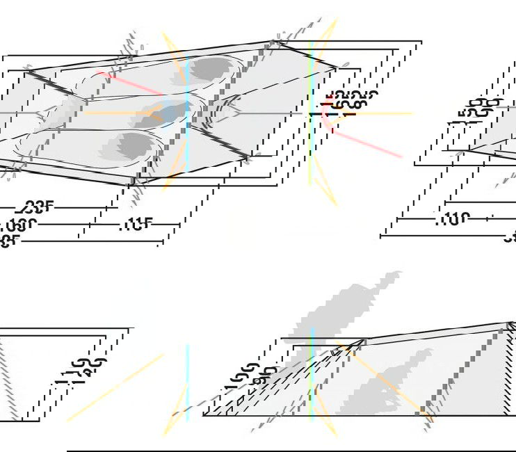 Maße Gargia 3 Personen
