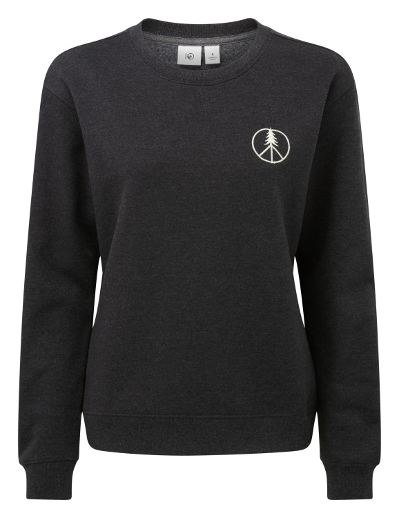 Tentree Womens Peace Tree LS Crew Tentree Womens Peace Tree LS Crew Farbe / color: meteorite black heather ()