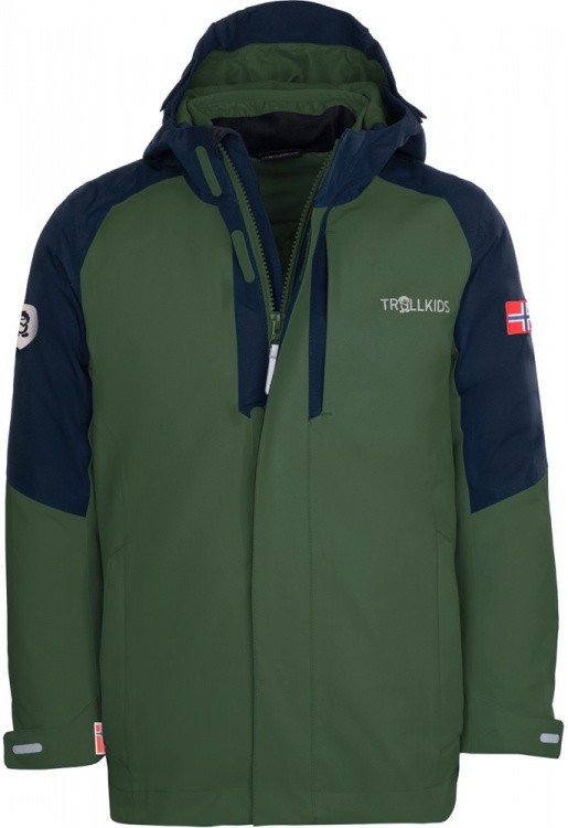 Trollkids Kids Skanden 3in1 Jacket with Zip-in system Trollkids Kids Skanden 3in1 Jacket with Zip-in system Farbe / color: navy/forest green ()