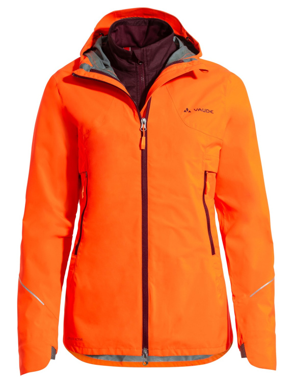 VAUDE Womens Yaras 3in1 Jacket VAUDE Womens Yaras 3in1 Jacket Farbe / color: neon orange ()