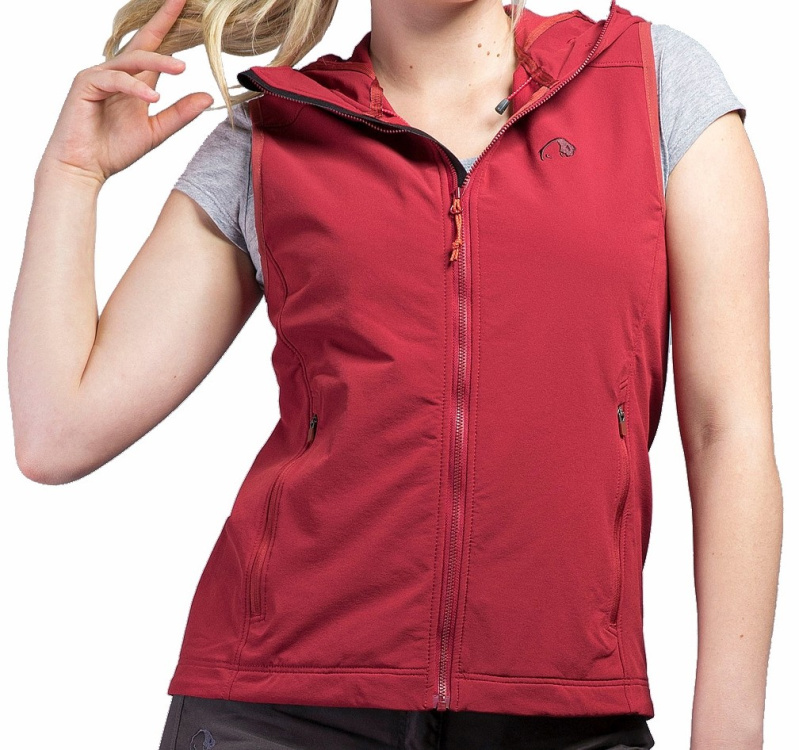 Tatonka Cesi Womens Hooded Vest Tatonka Cesi Womens Hooded Vest Farbe / color: lava red ()