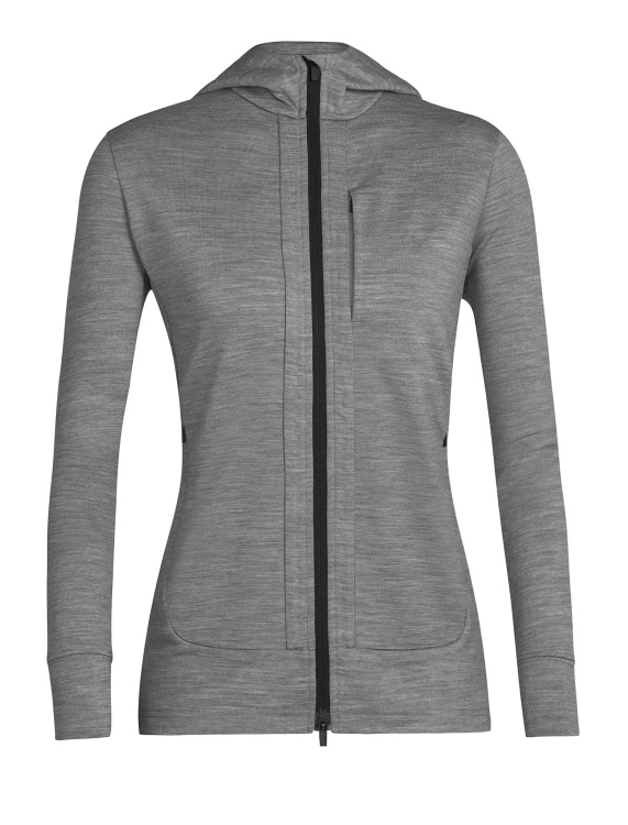 Icebreaker Quantum III LS Zip Hoodie Women Icebreaker Quantum III LS Zip Hoodie Women Farbe / color: metro heather ()