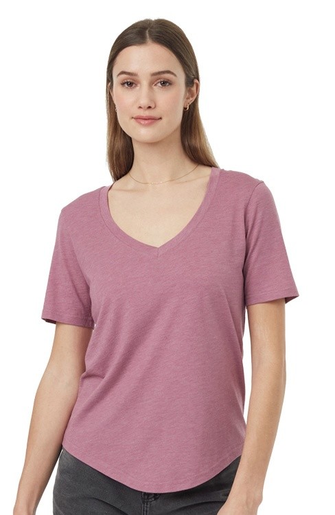 Tentree Womens Treeblend V-Neck T-Shirt Tentree Womens Treeblend V-Neck T-Shirt Farbe / color: dusky orchid heather ()