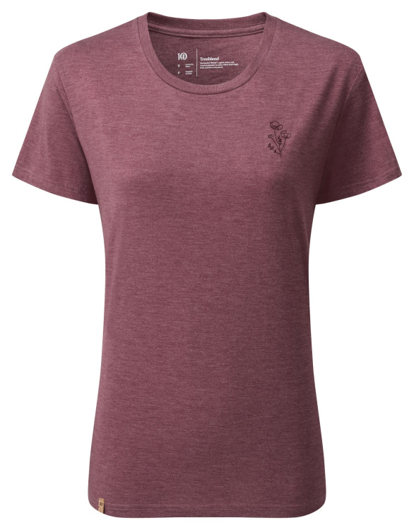 Tentree Womens Wildflower Embroidery T-Shirt Tentree Womens Wildflower Embroidery T-Shirt Farbe / color: crushed berry heather ()