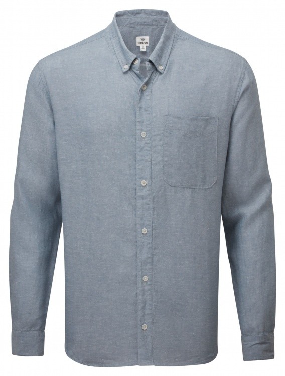 Tentree Mens Hemp Button Front Shirt Tentree Mens Hemp Button Front Shirt Farbe / color: blue fog ()