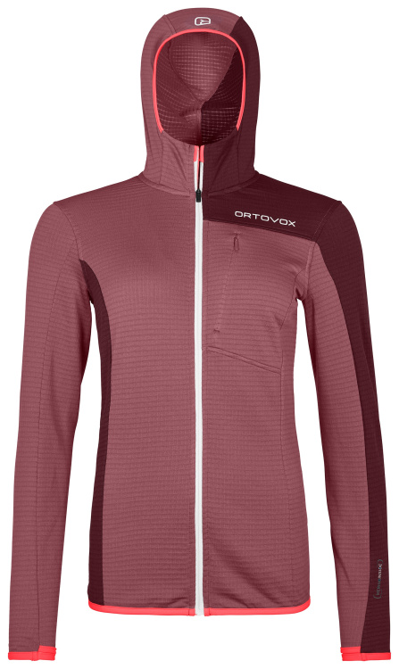 Ortovox Fleece Light Grid Hooded Jacket Women Ortovox Fleece Light Grid Hooded Jacket Women Farbe / color: mountain rose ()