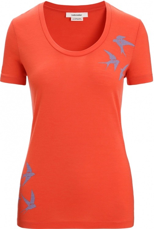 Icebreaker Tech Lite II SS Scoop Tee Swarming Shapes Women Icebreaker Tech Lite II SS Scoop Tee Swarming Shapes Women Farbe / color: vibrant earth ()