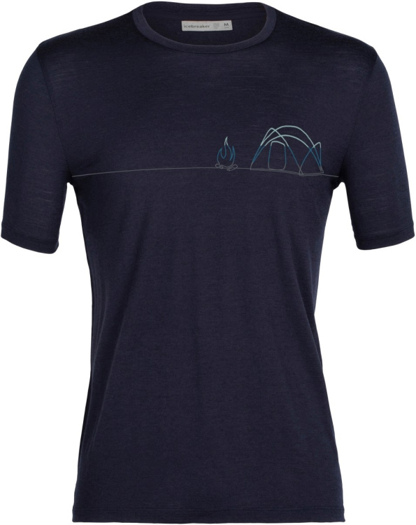 Icebreaker Tech Lite II SS Tee Single Line Camp Icebreaker Tech Lite II SS Tee Single Line Camp Farbe / color: midnight navy ()