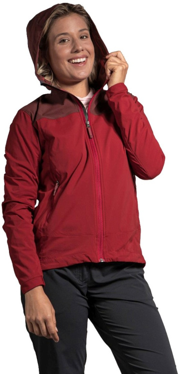 Tatonka Lajus Womens Hooded Jacket Tatonka Lajus Womens Hooded Jacket Farbe / color: aubergine red/lava red ()