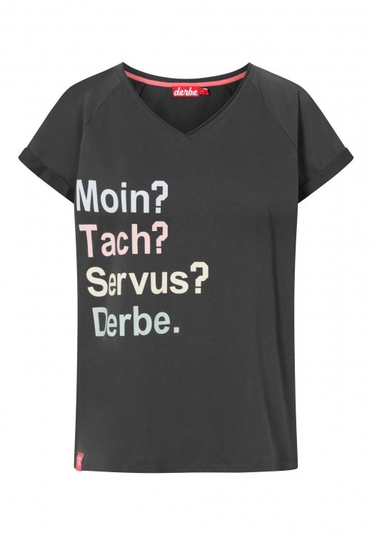 Derbe T-Shirt MoinTachServus Women Derbe T-Shirt MoinTachServus Women Farbe / color: black ()