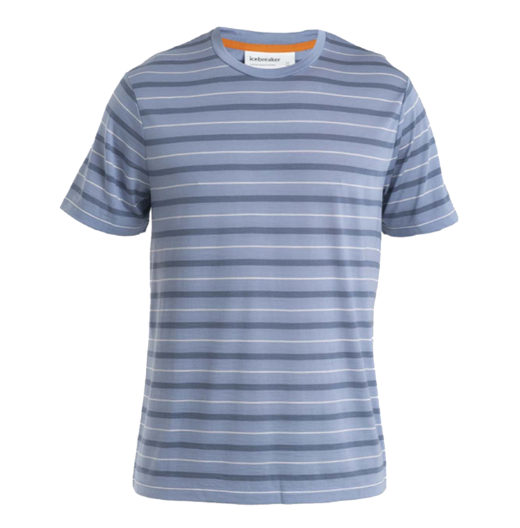 Icebreaker Wave SS Tee Stripe Men Icebreaker Wave SS Tee Stripe Men Farbe / color: kyanite/dawn/snow ()