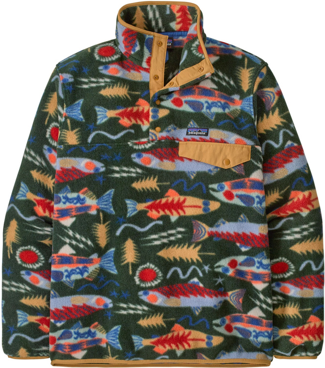 Patagonia Mens Lightweight Synch Snap-T Pullover Patagonia Mens Lightweight Synch Snap-T Pullover Farbe / color: salmon energy/old growth green ()